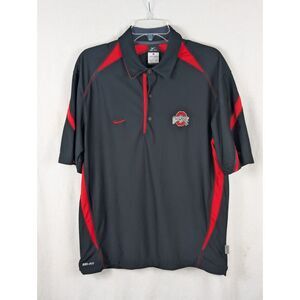 Y2K Nike Team Dri-Fit Ohio State Polo Shirt Men's Size Medium